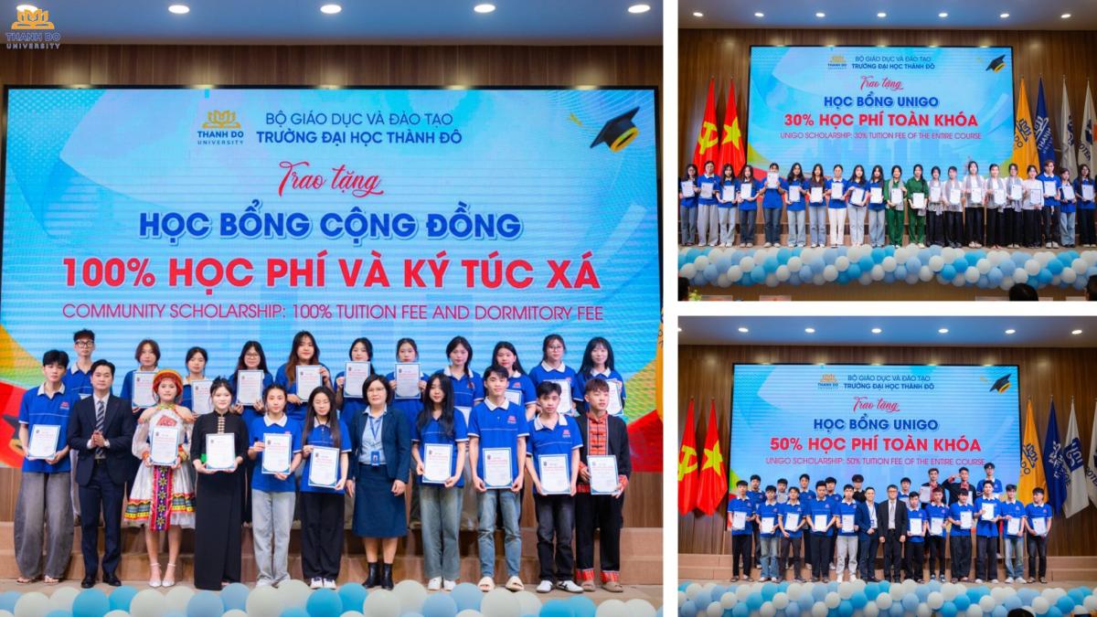 Hơn 500 Tân sinh viên K21 nhận học bổng, chắp cánh cho những đam mê, nuôi dưỡng ước mơ vươn mình ra biển lớn, chúc mừng 21 năm Ngày thành lập Trường Đại học Thành Đô