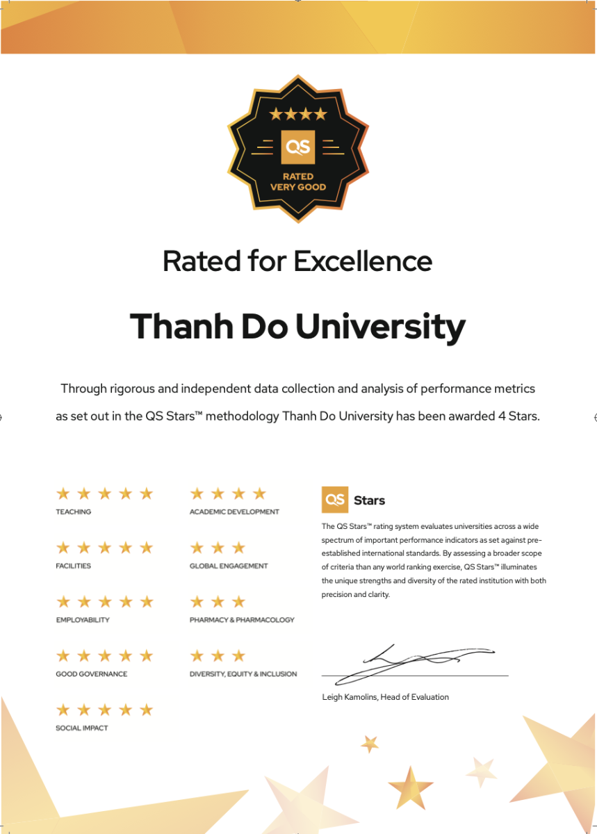 Trường Đại học Thành Đô ghi danh vào bản đồ giáo dục quốc tế với chứng nhận 4 sao QS Stars ngay trong lần đánh giá đầu tiên theo bộ tiêu chuẩn mới