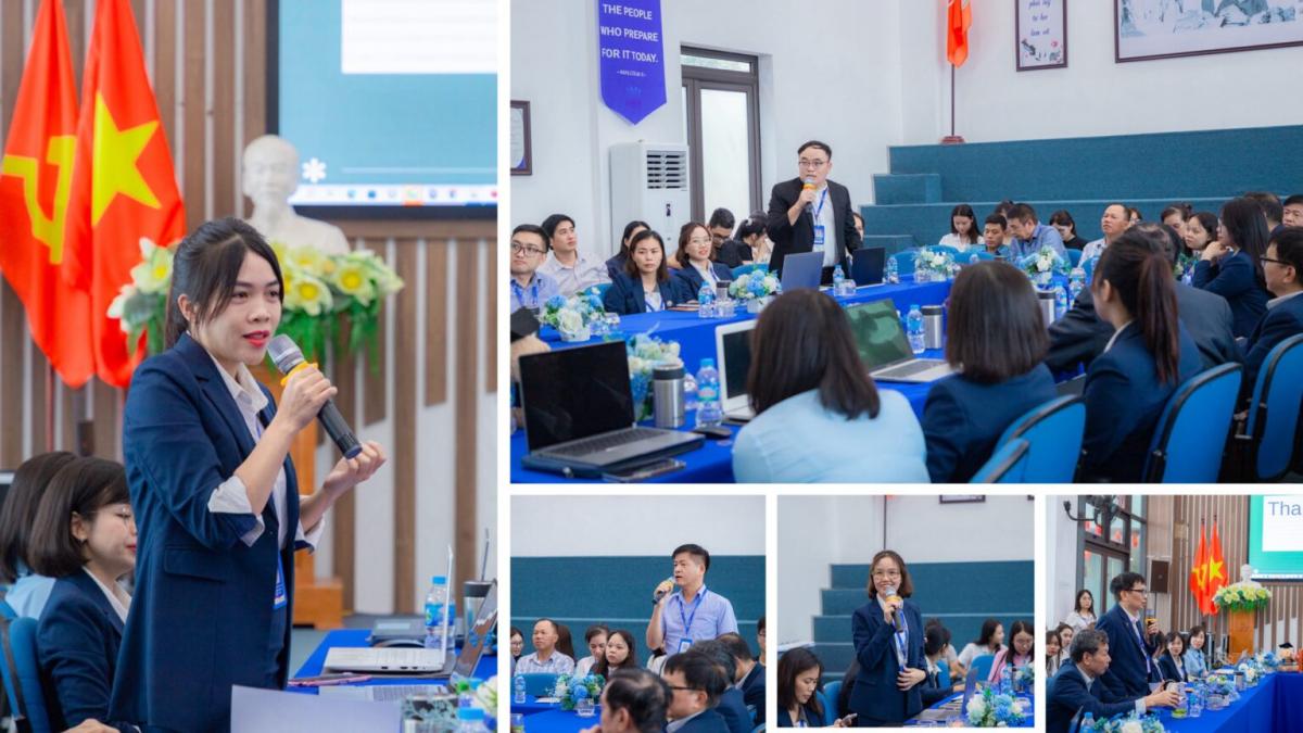 Các tham nhận được sự quan tâm và trao đổi, thảo luận từ các cán bộ, giảng viên, sinh viên