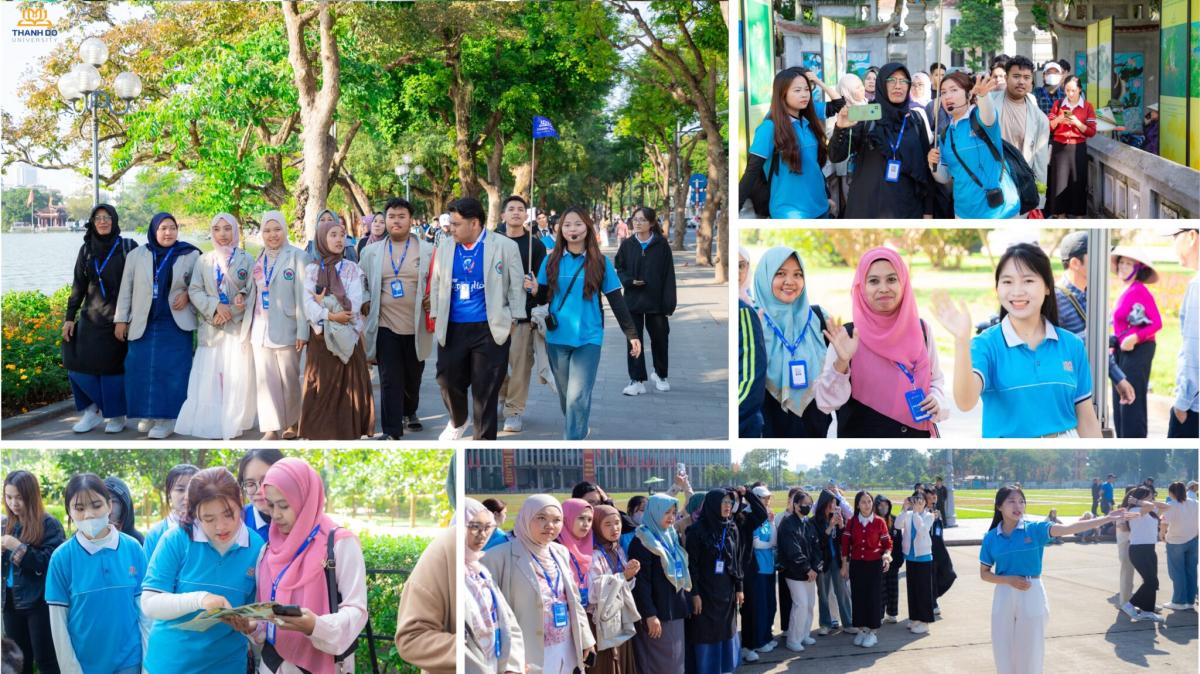 Hướng dẫn viên Thadoer dẫn đoàn khám phá từng địa danh nổi tiếng tại Hà Nội