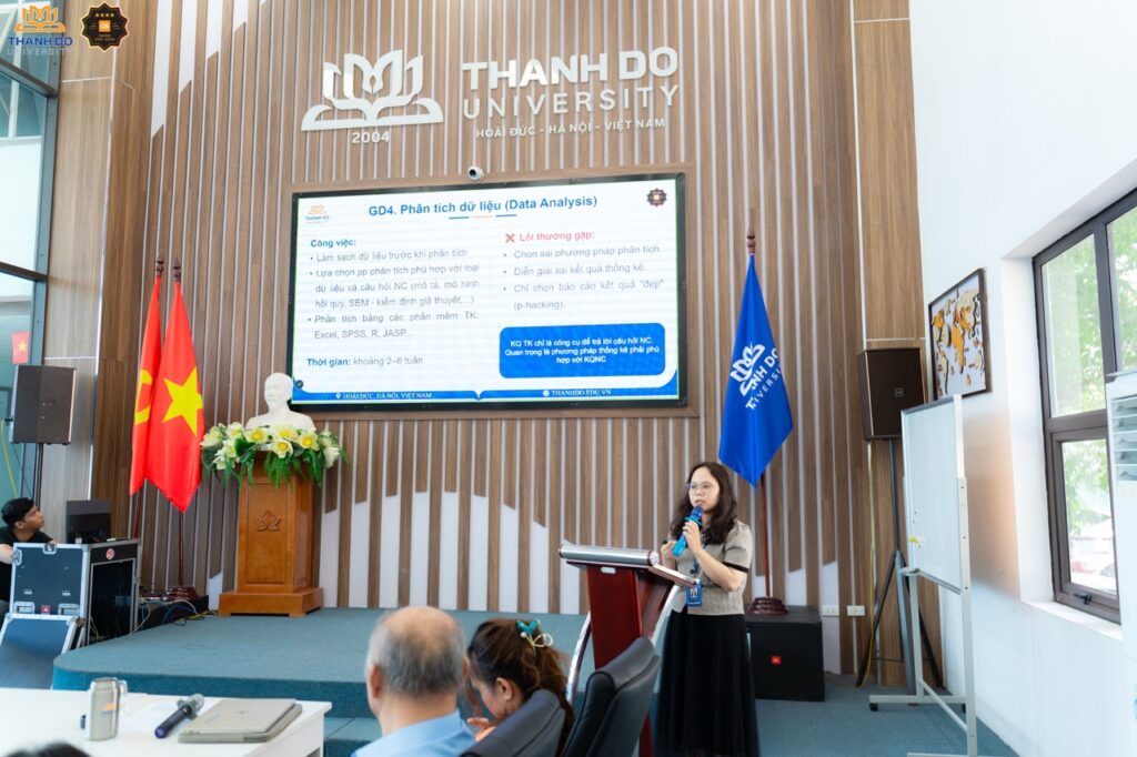 NCS. Trần Thị Thu Trang chia sẻ kinh nghiệm xây dựng ý tưởng nghiên cứu và phân tích dữ liệu phục vụ viết bài báo khoa học.