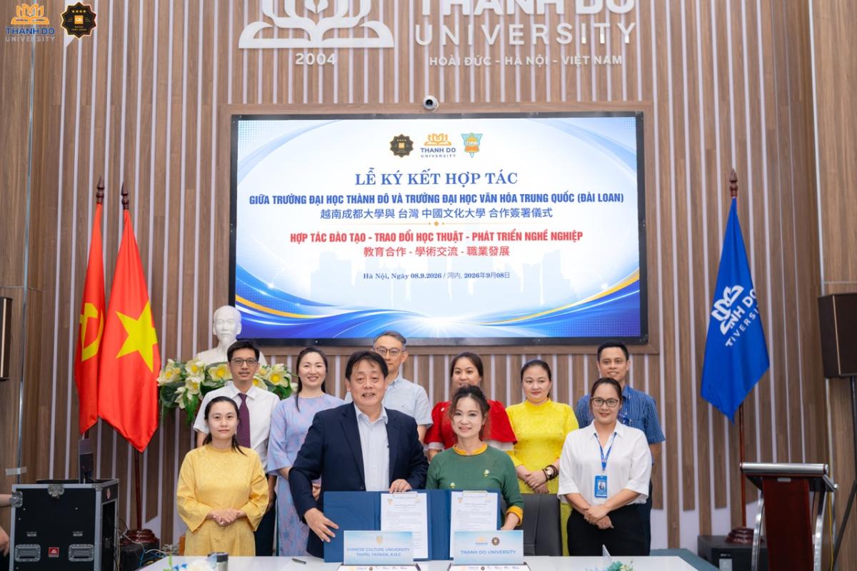 Trường Đại học Thành Đô (Việt Nam) và Trường Đại học Văn hóa Trung Quốc (Đài Loan) ký kết hợp tác.