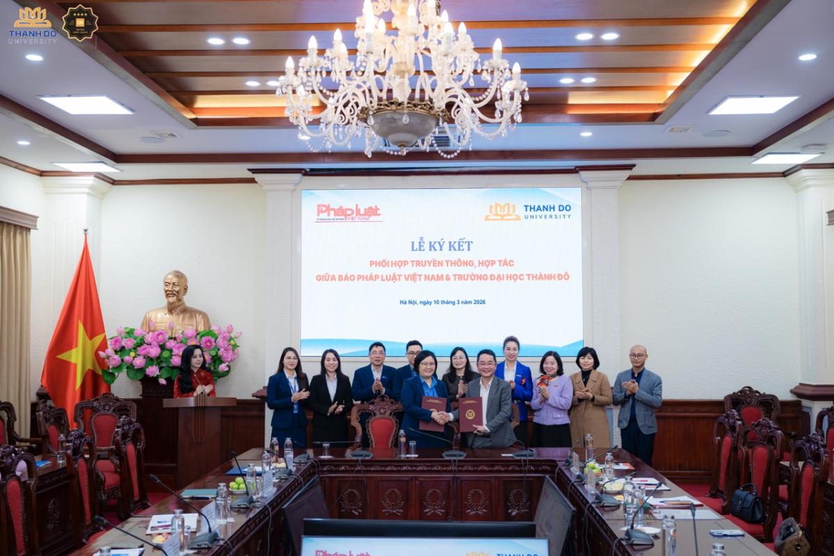 Lễ Ký kết hợp tác giữa Trường Đại học Thành Đô và Báo Pháp luật Việt Nam, dấu mốc quan trọng trong mối quan hệ hợp tác giữa hai đơn vị, thể hiện tinh thần gắn kết giữa đào tạo, thực tiễn nghề nghiệp và truyền thông pháp luật.