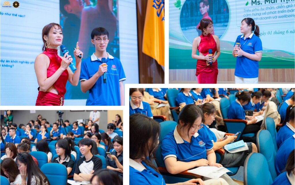 Diễn giả Mai Trịnh chia sẻ những trải nghiệm thực tiễn về hành trình học tập, phát triển bản thân và xây dựng giá trị cá nhân trong môi trường toàn cầu.