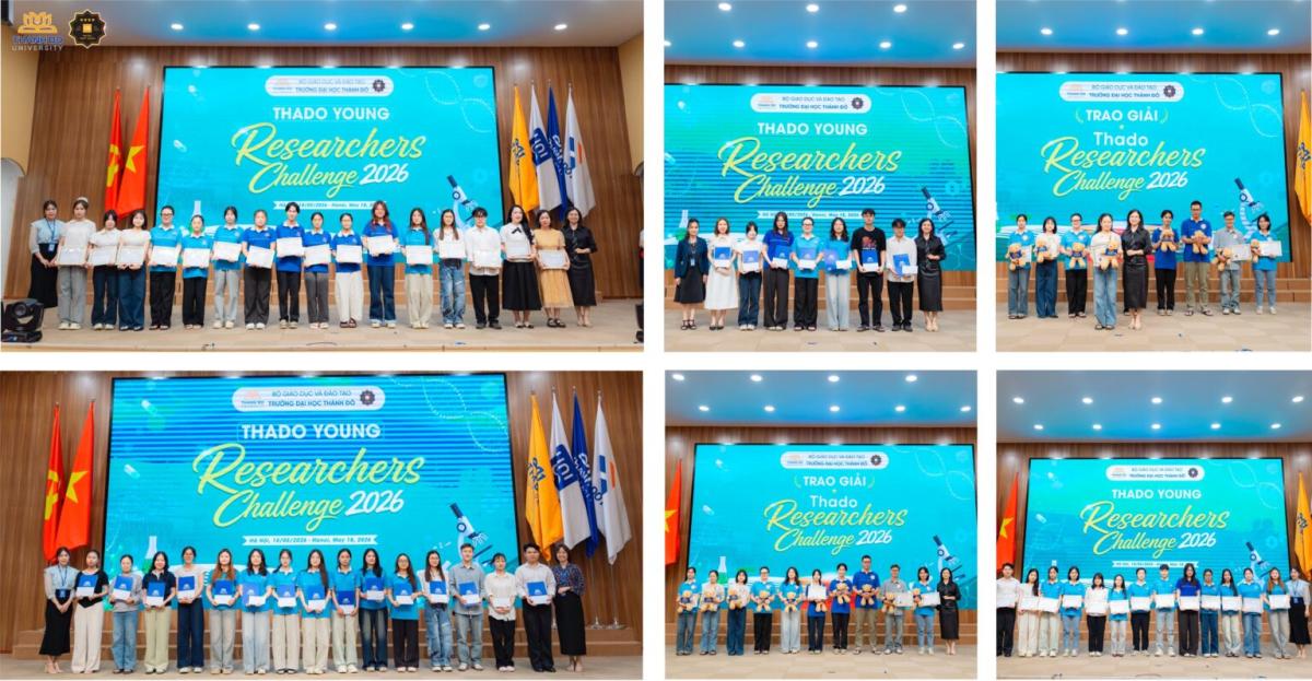Các cá nhân và nhóm sinh viên xuất sắc được vinh danh tại chương trình tổng kết và trao giải.
