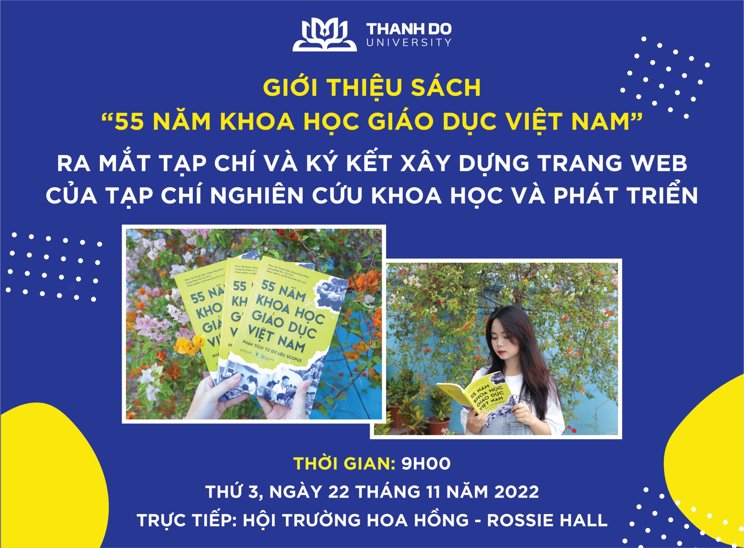 Chương trình Giới thiệu sách”55 năm Khoa học Giáo dục Việt Nam”, ra mắt Tạp chí và ký kết xây dựng trang Web của Tạp chí Nghiên cứu khoa học và phát triển.