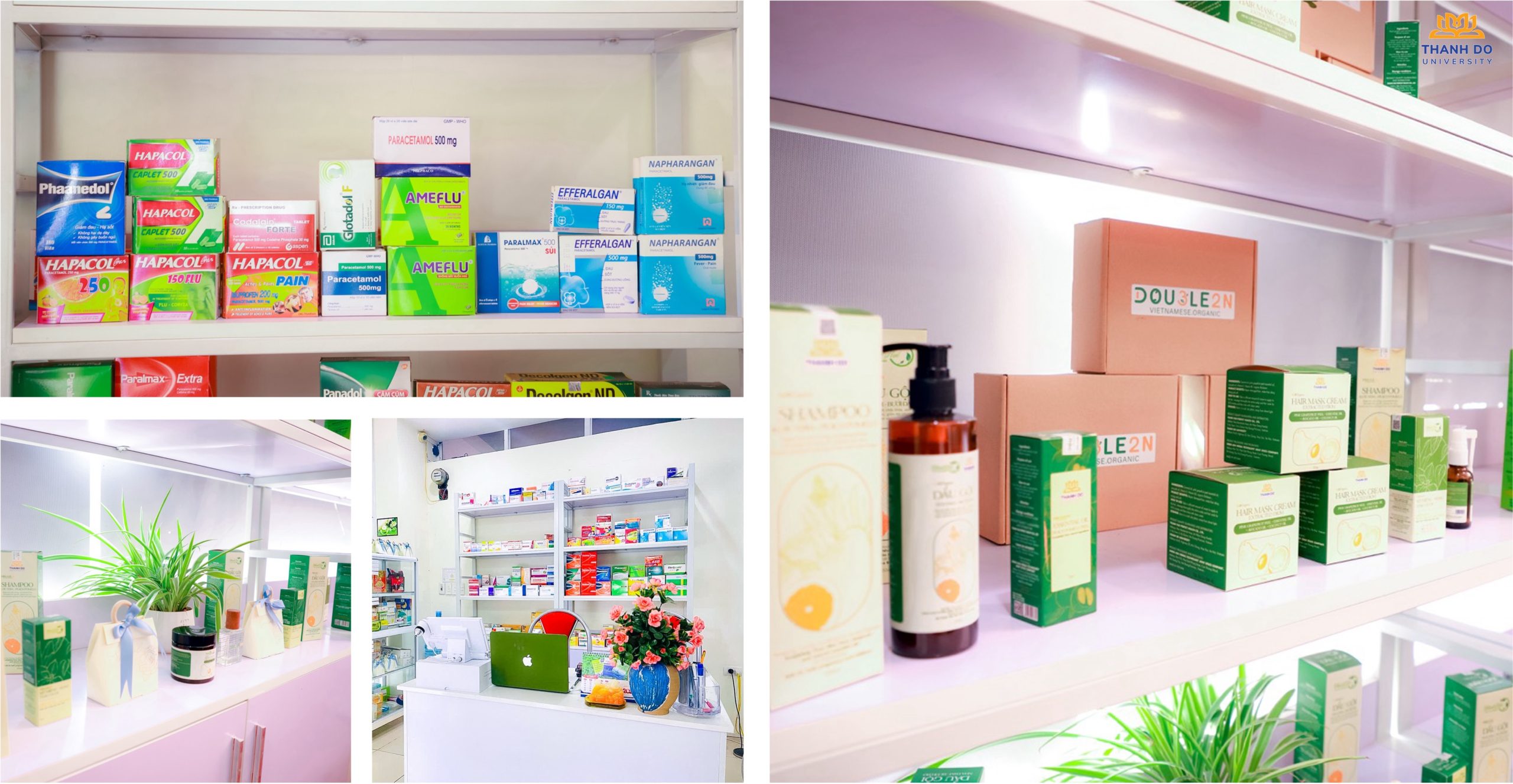 Quầy thuốc được thiết kế theo chuẩn, tạo môi trường thực hành cho sinh viên 