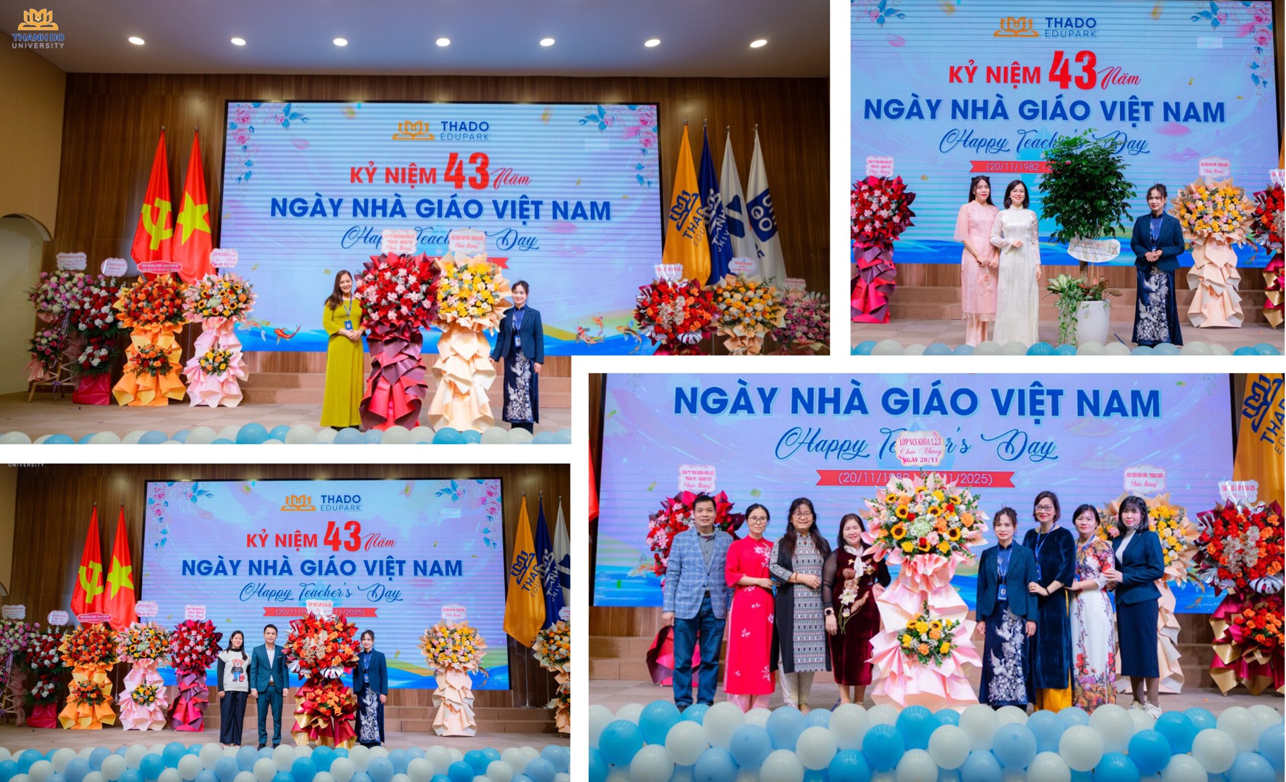 Những bông hoa tươi thắm thay lời tri ân sâu sắc của Thadoer đến thế hệ các Thầy Cô