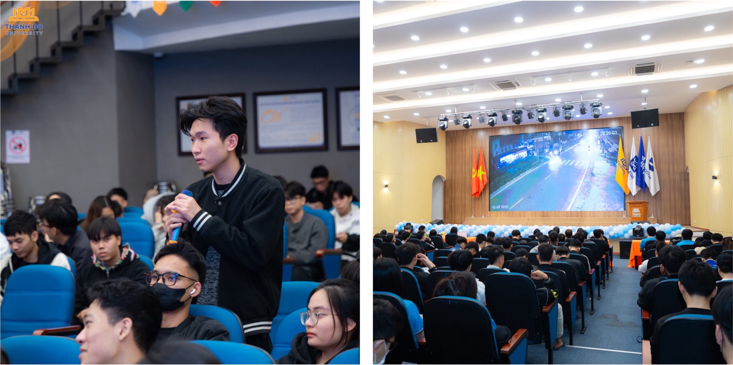 Sinh viên tham gia tích cực trong buổi Sinh hoạt chính trị cuối khoá K15