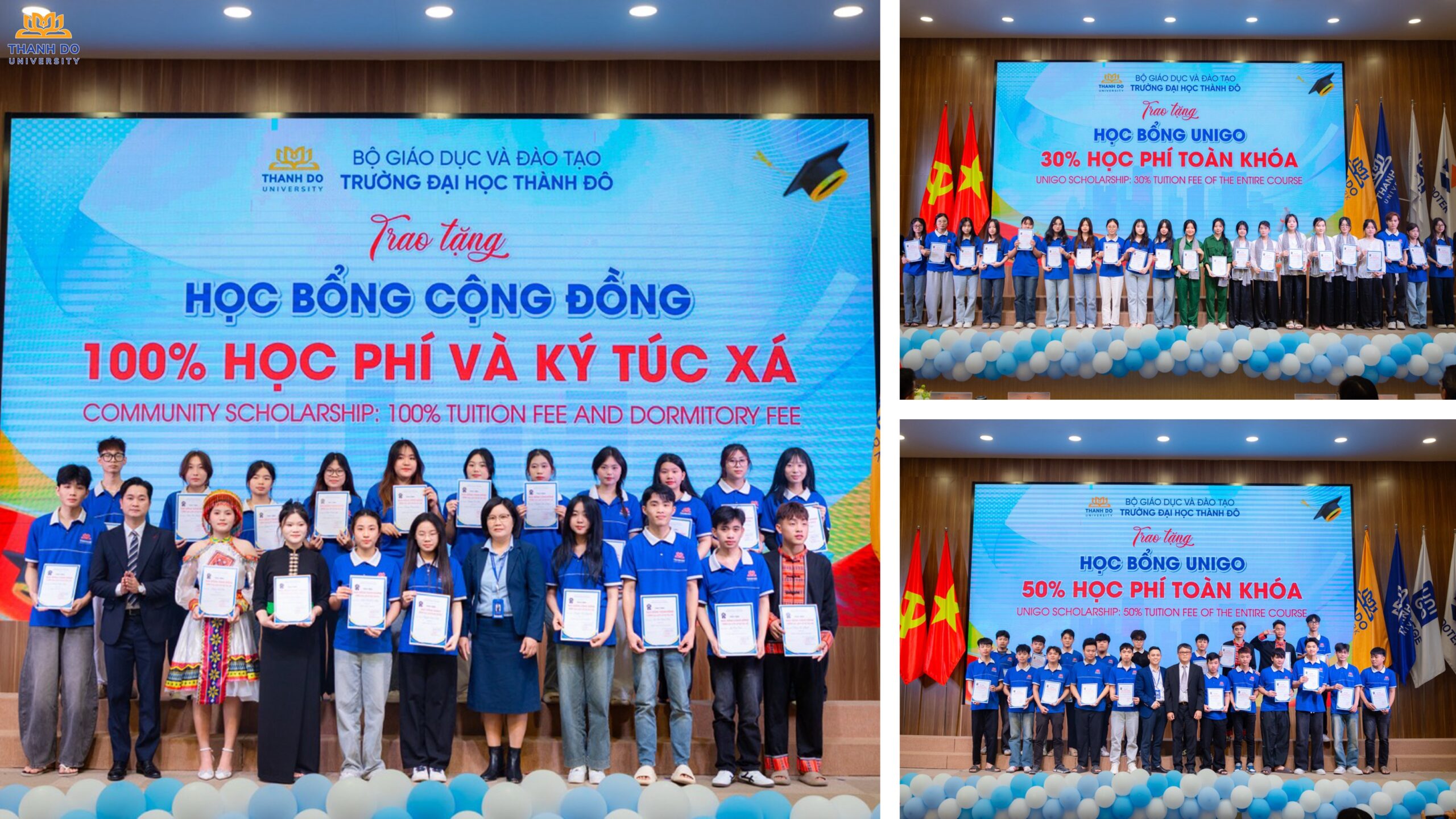 Hơn 500 Tân sinh viên K21 nhận học bổng, chắp cánh cho những đam mê, nuôi dưỡng ước mơ vươn mình ra biển lớn, chúc mừng 21 năm Ngày thành lập Trường Đại học Thành Đô