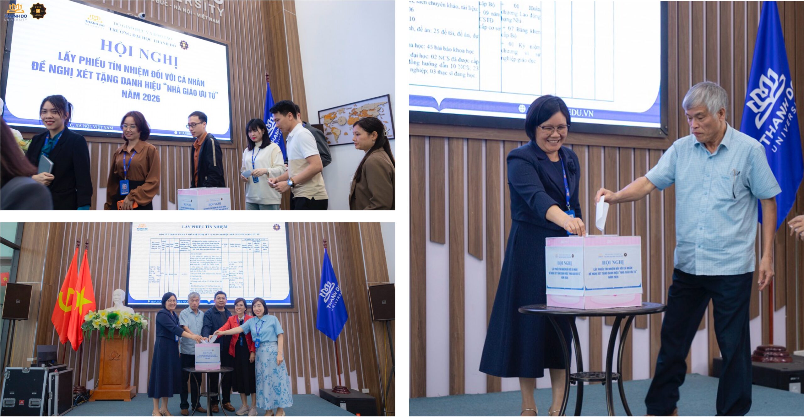 100% Cán bộ, giảng viên Trường Đại học Thành Đô bỏ phiếu tín nhiệm đối với ứng viên