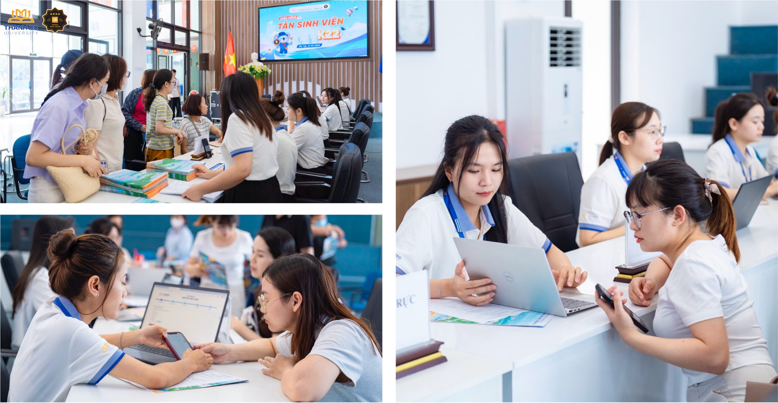 Không khí chào đón tân sinh viên ngành Dược học tại Hội trường Hoa hồng