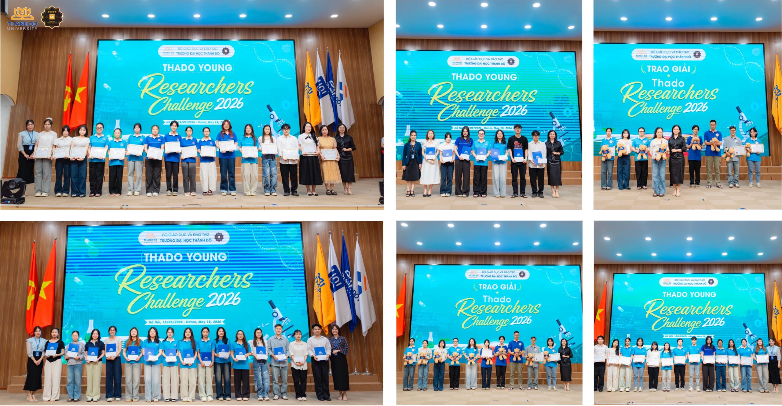 Các cá nhân và nhóm sinh viên xuất sắc được vinh danh tại chương trình tổng kết và trao giải.