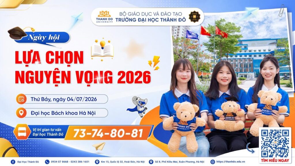 Trường Đại học Thành Đô đồng hành cùng thí sinh sau kỳ thi tốt nghiệp THPT năm 2026.