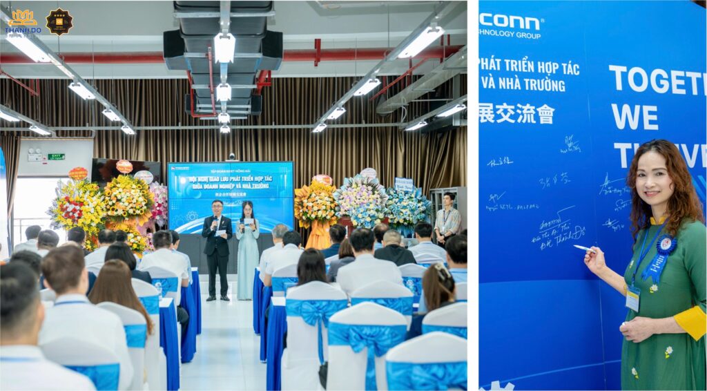 Hội nghị tập trung trao đổi các cơ hội mở rộng hợp tác giữa nhà trường và doanh nghiệp trong đào tạo, thực tập và phát triển nguồn nhân lực.