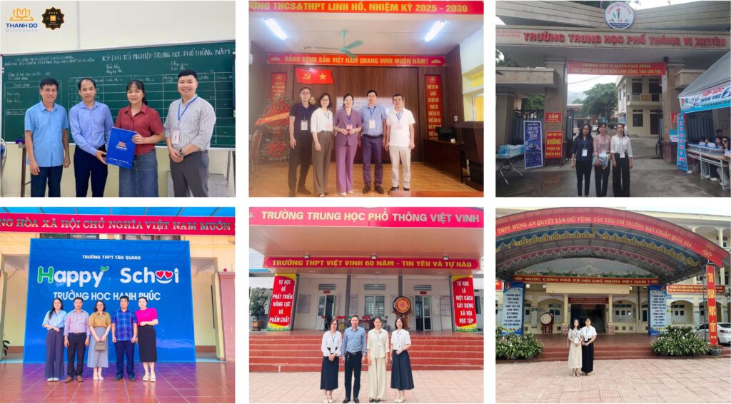 Cán bộ, giảng viên Trường Đại học Thành Đô thực hiện nhiệm vụ kiểm tra công tác coi thi Kỳ thi tốt nghiệp THPT năm 2026.