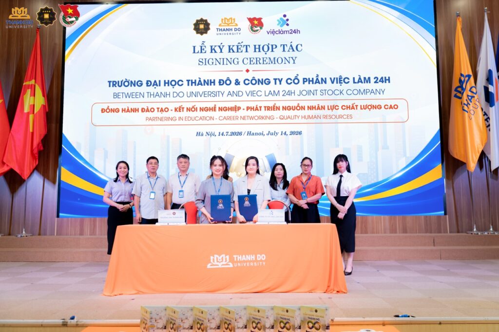 Trường Đại học Thành Đô và Công ty Cổ phần 24h ký kết hợp tác, mở rộng cơ hội kết nối và phát triển nghề nghiệp cho sinh viên.