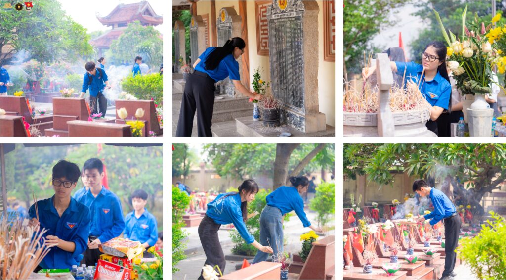 Tuổi trẻ Thành Đô thành kính, biết ơn đến thế hệ các anh hùng liệt sĩ hy sinh bảo vệ nền độc lập dân tộc và thể hiện quyết tâm gìn giữ và phát huy những giá trị của thế hệ cha ông