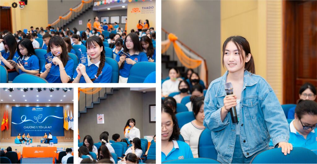 Không gian đối thoại cởi mở giúp sinh viên Viện Y - Dược chia sẻ những mong muốn, khó khăn trong quá trình học tập và nhận được những định hướng thiết thực từ đội ngũ giảng viên.