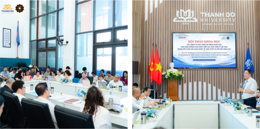 Toàn cảnh Hội thảo khoa học tại Hội trường Hoa Hồng, Trường Đại học Thành Đô.