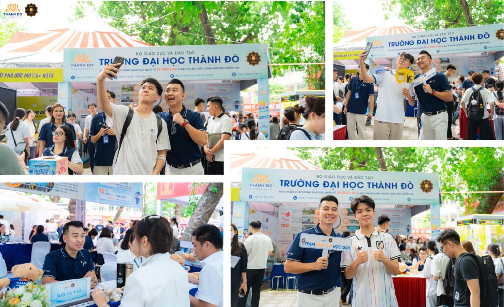 TikToker/Diễn viên Thái Hòa 88 giao lưu, truyền cảm hứng tới các bạn học sinh tại gian tư vấn Trường Đại học Thành Đô.