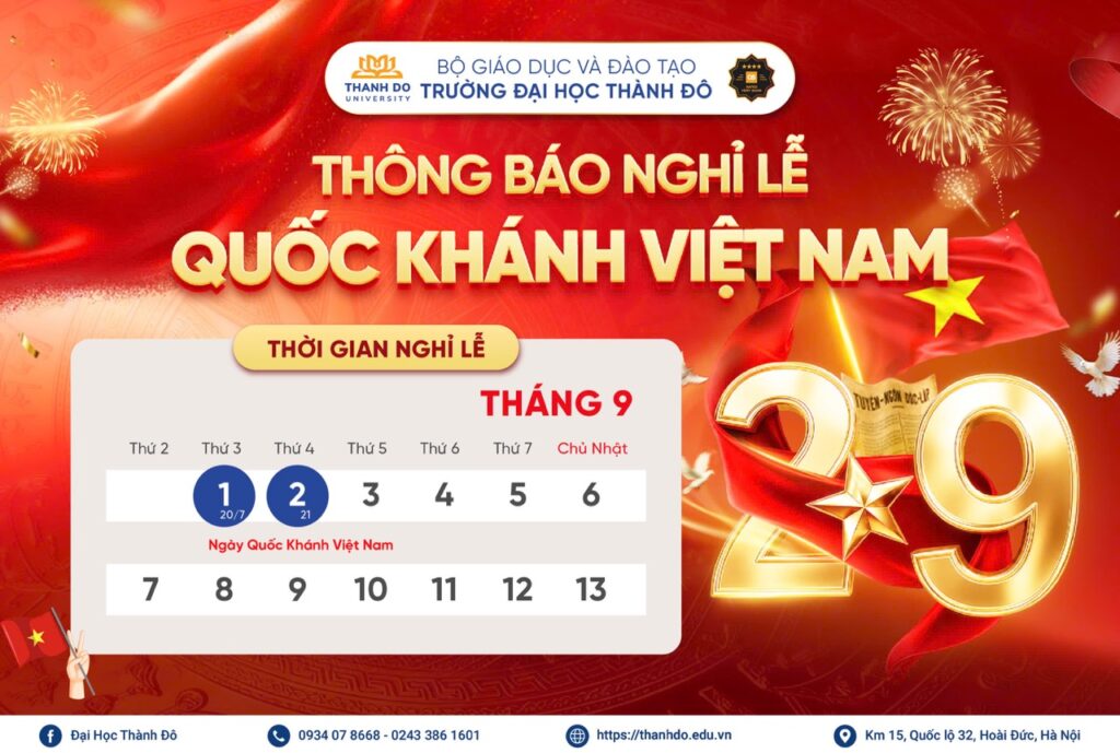 LỊCH NGHỈ LỄ NGÀY QUỐC KHÁNH VIỆT NAM 2/9