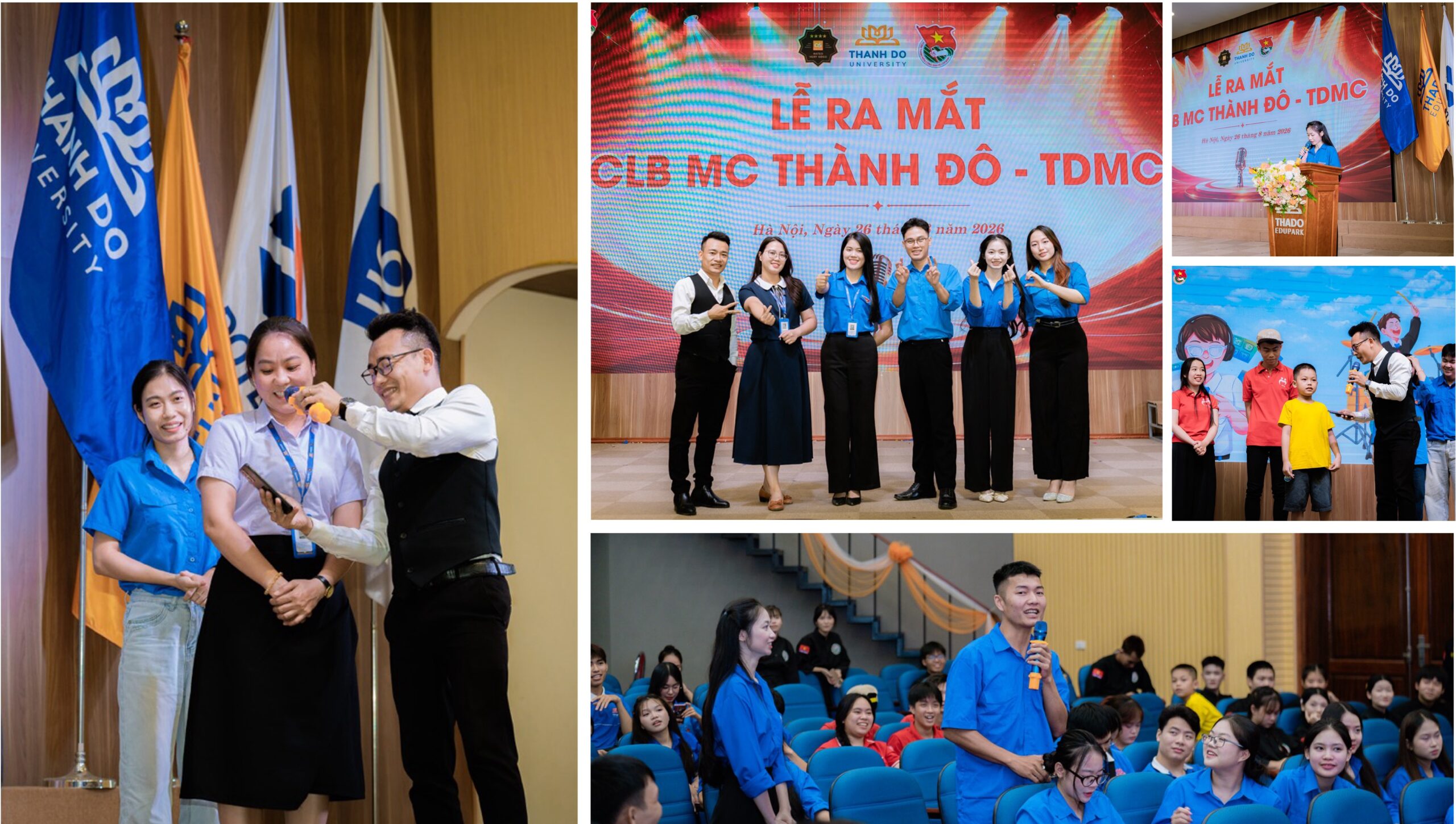 CLB MC Thành Đô - nơi sinh viên rèn luyện khả năng làm chủ sân khấu, giao tiếp và thể hiện bản lĩnh cá nhân.