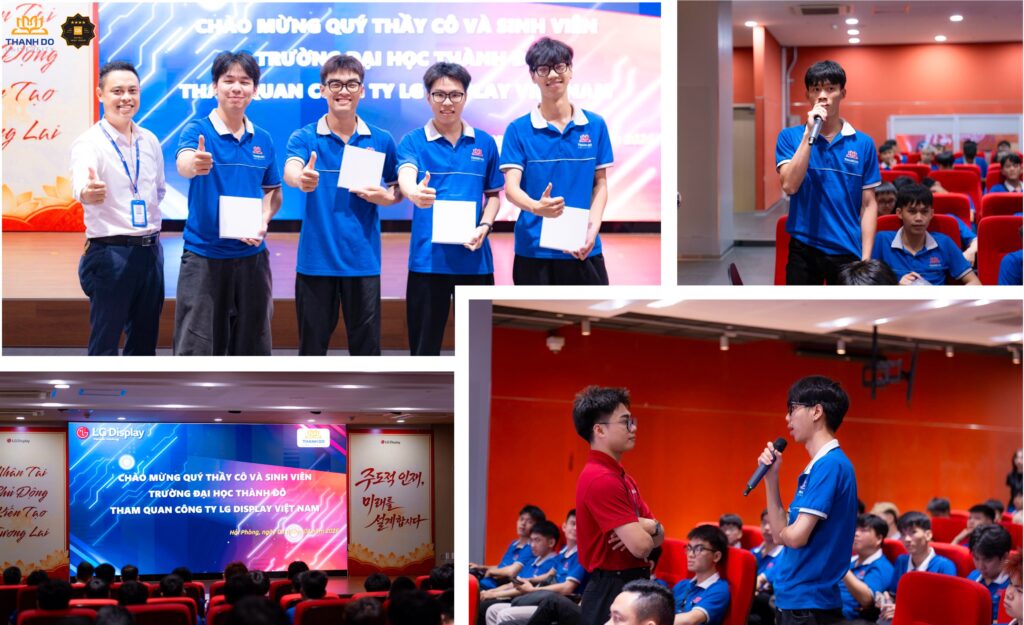 Sinh viên trao đổi, tìm hiểu những yêu cầu về chuyên môn, kỹ năng và tác phong đối với nguồn nhân lực trong môi trường doanh nghiệp.