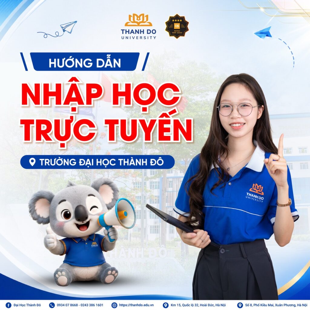 HƯỚNG DẪN NHẬP HỌC TRỰC TUYẾN TẠI TRƯỜNG ĐẠI HỌC THÀNH ĐÔ 2026