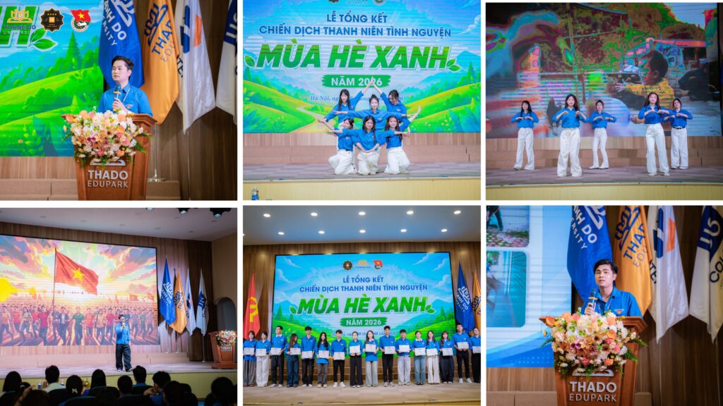 Ban Giám hiệu, Ban Chấp hành Đoàn trường cùng đoàn viên, thanh niên tham dự chương trình tổng kết Chiến dịch Mùa hè xanh 2026.