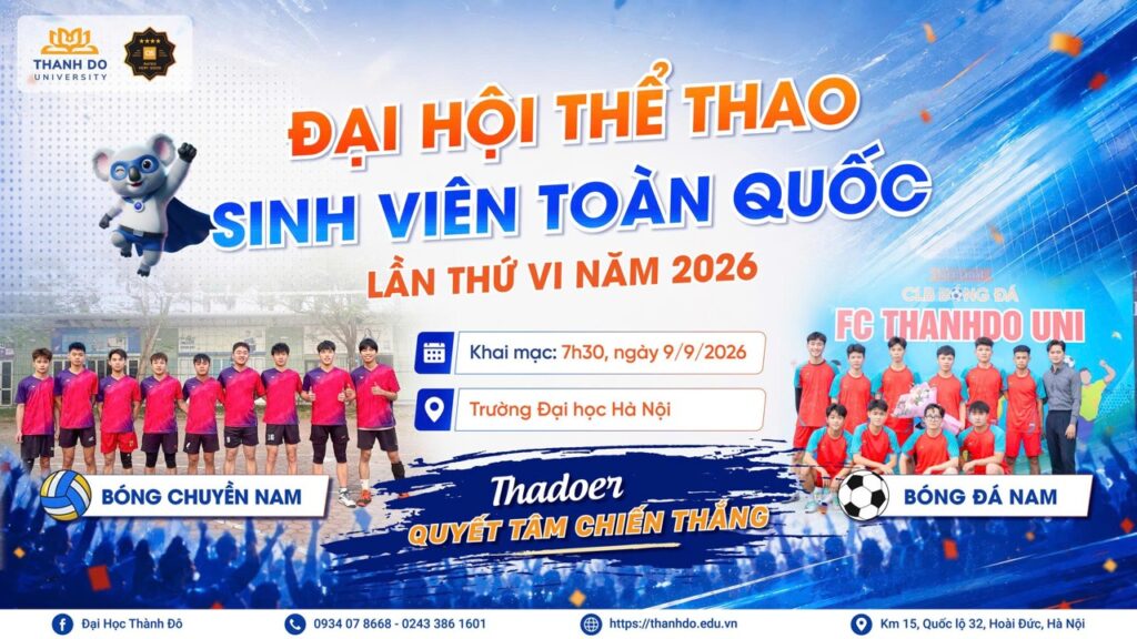THADOERS SẴN SÀNG “RA SÂN” TẠI ĐẠI HỘI THỂ THAO SINH VIÊN TOÀN QUỐC LẦN THỨ VI NĂM 2026