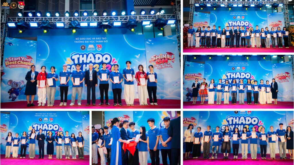 Tân sinh viên K22 nhận học bổng tại chương trình Thado Say Hi 2026
