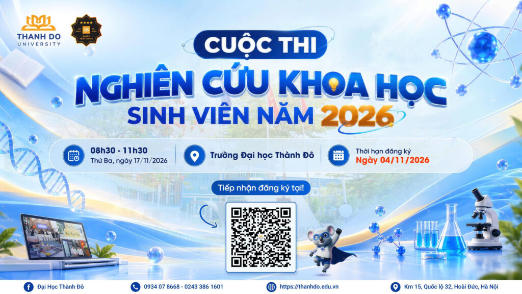 GIẢI THƯỞNG NGHIÊN CỨU KHOA HỌC SINH VIÊN TRƯỜNG ĐẠI HỌC THÀNH ĐÔ NĂM 2026