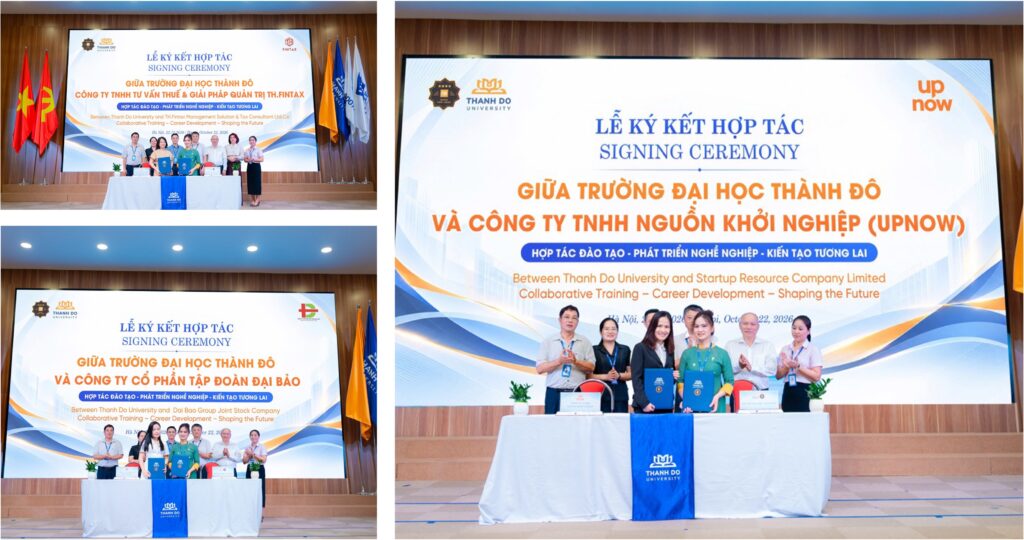 Ký kết hợp tác giữa Trường Đại học Thành Đô và các doanh nghiệp, mở rộng cơ hội thực tập và trải nghiệm nghề nghiệp cho sinh viên Viện Quản trị và Công nghệ.