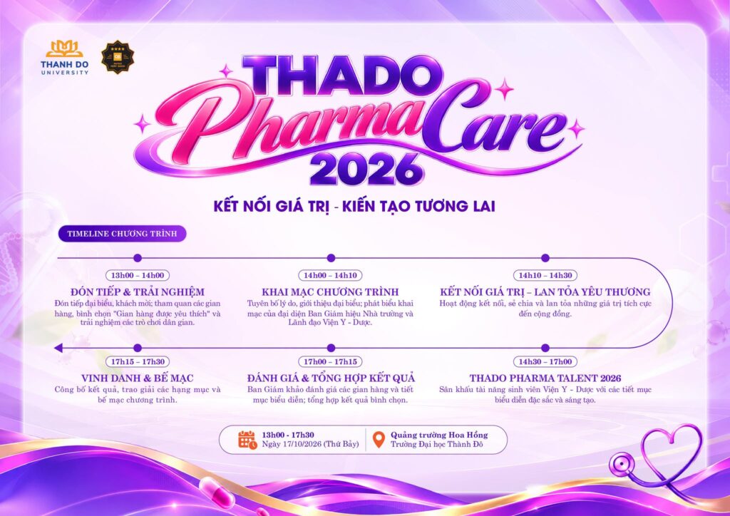 THADO PHARMA CARE 2026: LƯU NGAY TIMELINE, SẴN SÀNG CHO MỘT NGÀY HỘI RỰC RỠ!